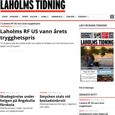 www.laholmstidning.se startsida 2021