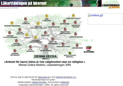 www.lakartidningen.se startsida 1999