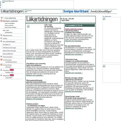 www.lakartidningen.se startsida 2004