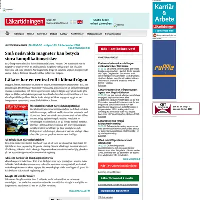 www.lakartidningen.se startsida 2007