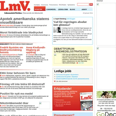 Läkemedelsvärlden startsida 2011