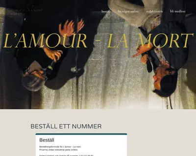 L'amour - La mort startsida 2020