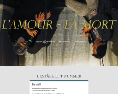 L'amour - La mort startsida 2022