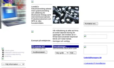 land.se startsida 2002