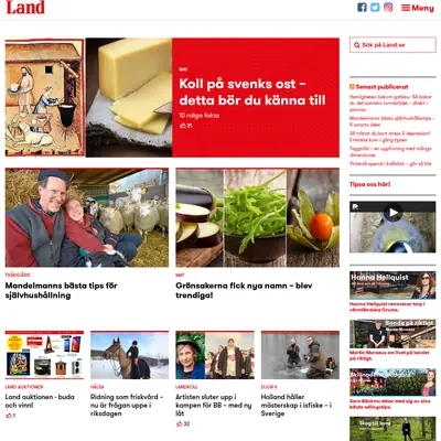 land.se startsida 2017