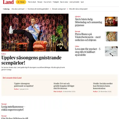 land.se startsida 2026