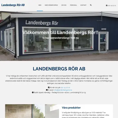 landenbergsror.se startsida 2020