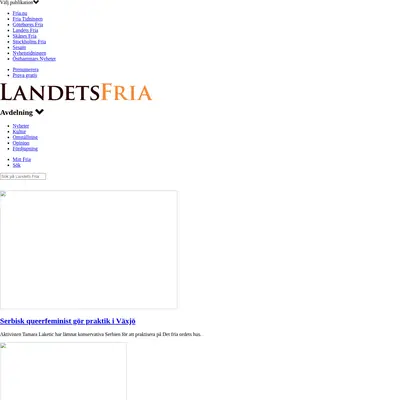 Landets Fria Tidning startsida 2015