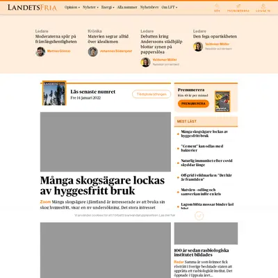 Landets Fria Tidning startsida 2022