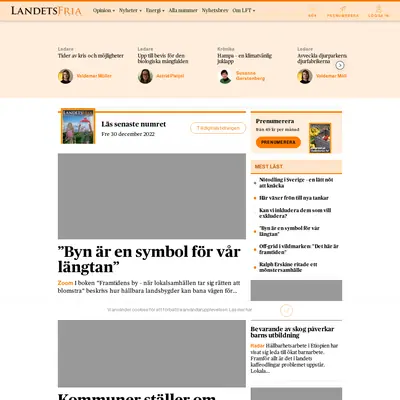 Landets Fria Tidning startsida 2023