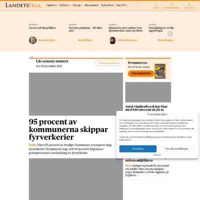 Landets Fria Tidning startsida 2024