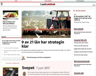Land Lantbruk startsida 2017