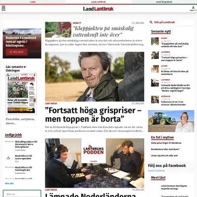 Land Lantbruk startsida 2020