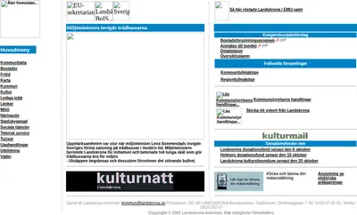citylandskrona.se startsida 2004