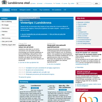 citylandskrona.se startsida 2012