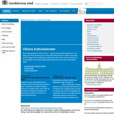 citylandskrona.se startsida 2013