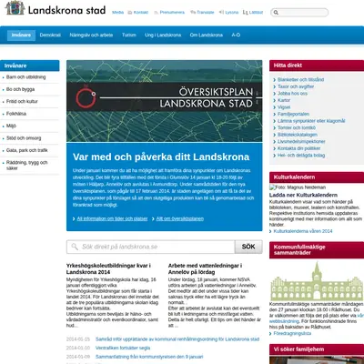 citylandskrona.se startsida 2014