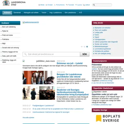 citylandskrona.se startsida 2016