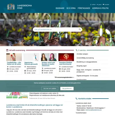 citylandskrona.se startsida 2019