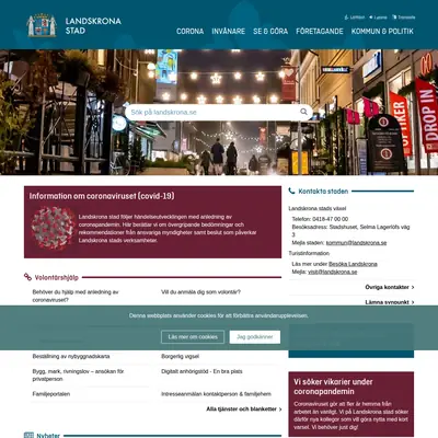 citylandskrona.se startsida 2021