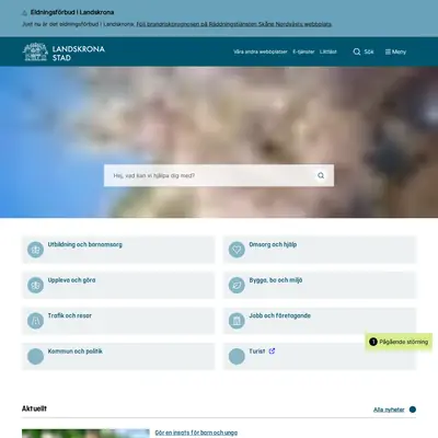 citylandskrona.se startsida 2024