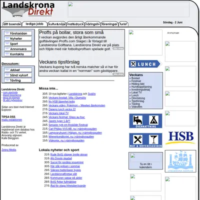 landskronadirekt.com startsida 2002