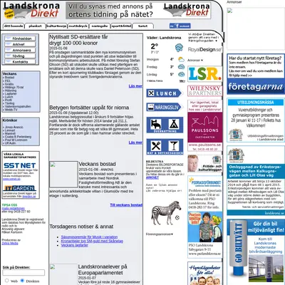 landskronadirekt.com startsida 2015