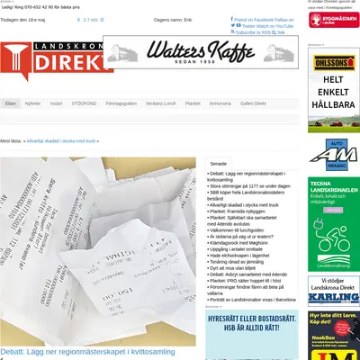 landskronadirekt.com startsida 2021
