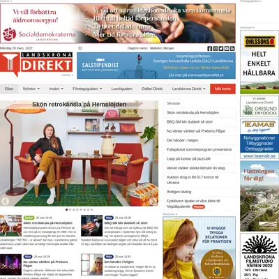 landskronadirekt.com startsida 2022