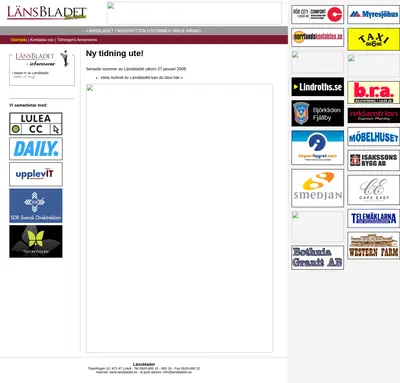 Länsbladet startsida 2008