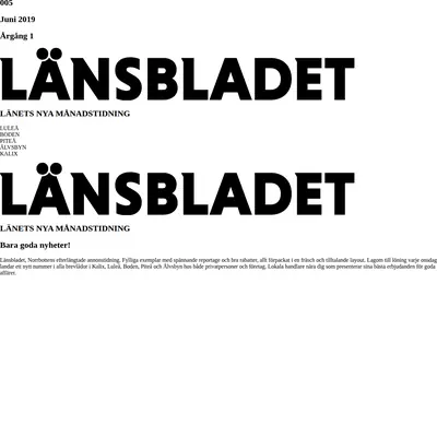 Länsbladet startsida 2019
