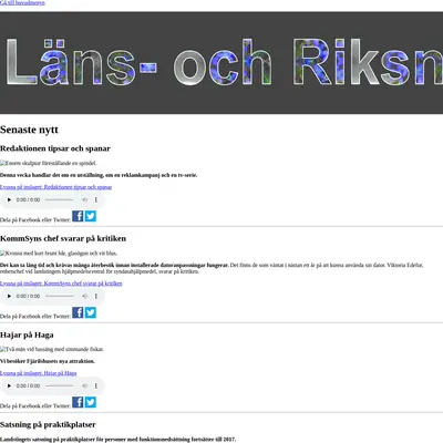 www.lansochriksnytt.se startsida 2015