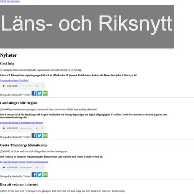 www.lansochriksnytt.se startsida 2019