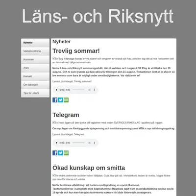 www.lansochriksnytt.se startsida 2020