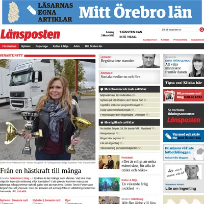 www. lansposten.se startsida 2013