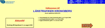 Nyhetsbrev LÄNSTRAFIKEN KRONOBERG startsida 2000