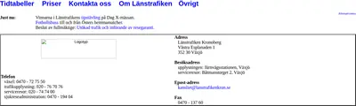 Nyhetsbrev LÄNSTRAFIKEN KRONOBERG startsida 2002