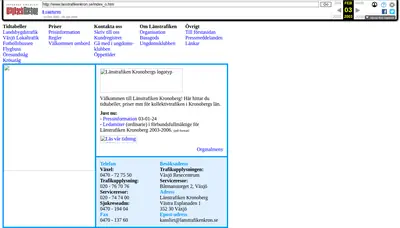 Nyhetsbrev LÄNSTRAFIKEN KRONOBERG startsida 2003