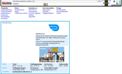 Nyhetsbrev LÄNSTRAFIKEN KRONOBERG startsida 2004