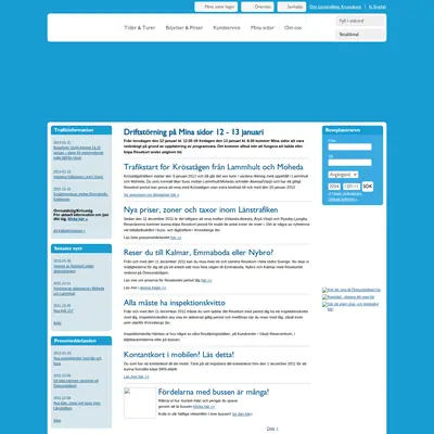 Nyhetsbrev LÄNSTRAFIKEN KRONOBERG startsida 2012