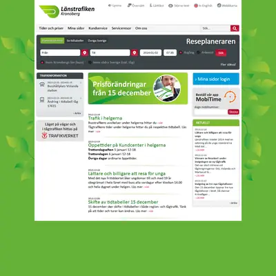 Nyhetsbrev LÄNSTRAFIKEN KRONOBERG startsida 2014