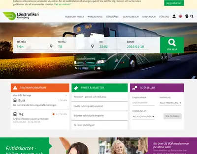 Nyhetsbrev LÄNSTRAFIKEN KRONOBERG startsida 2016