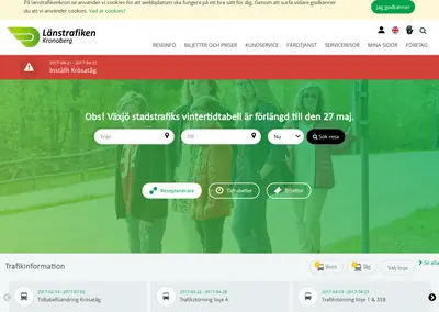 Nyhetsbrev LÄNSTRAFIKEN KRONOBERG startsida 2017