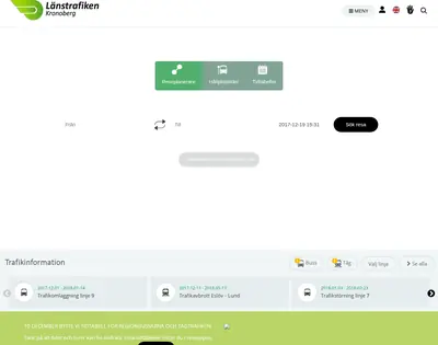Nyhetsbrev LÄNSTRAFIKEN KRONOBERG startsida 2018