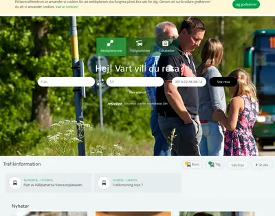 Nyhetsbrev LÄNSTRAFIKEN KRONOBERG startsida 2019
