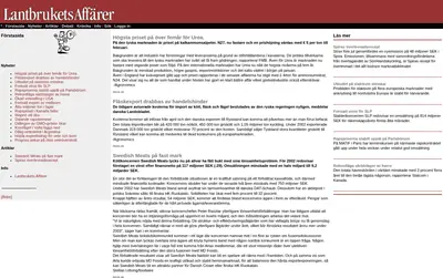 Lantbrukets Affärer startsida 2003
