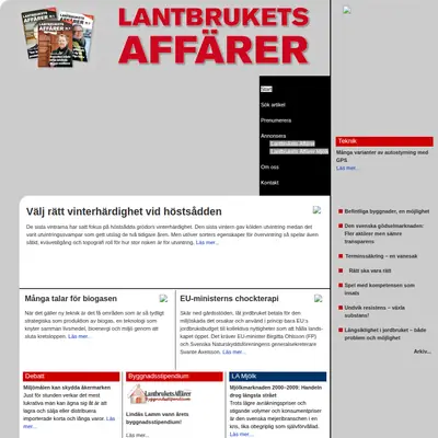 Lantbrukets Affärer startsida 2012