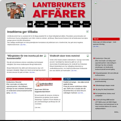 Lantbrukets Affärer startsida 2014