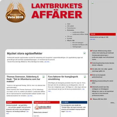Lantbrukets Affärer startsida 2015