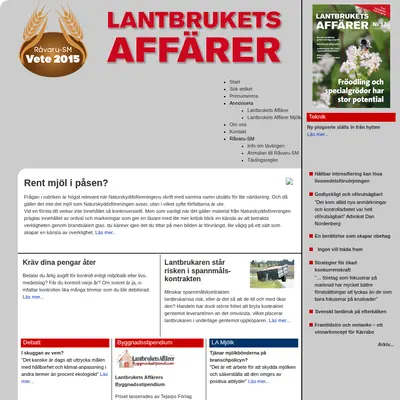 Lantbrukets Affärer startsida 2016